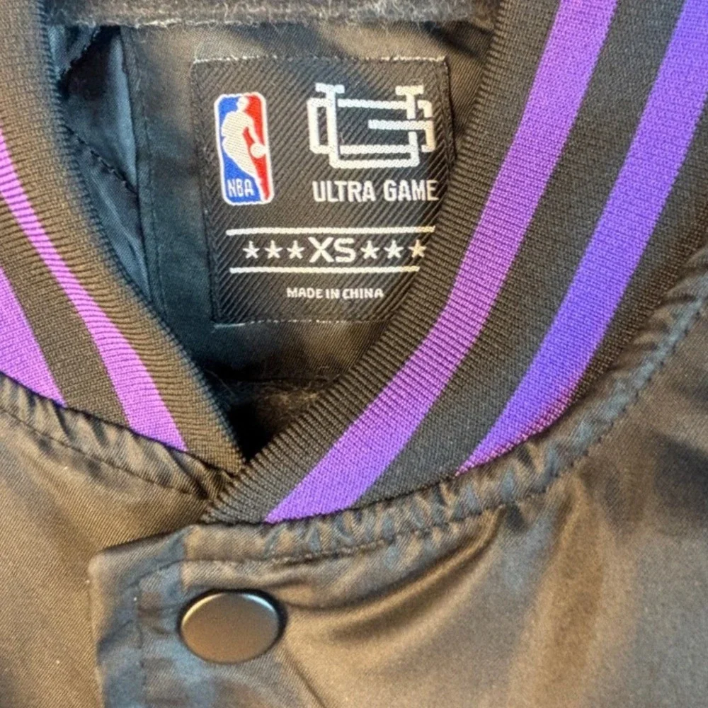 Ultra Game Jacket Los Angeles Lakers Varsity Bomber XS‎ Black Purple NBA